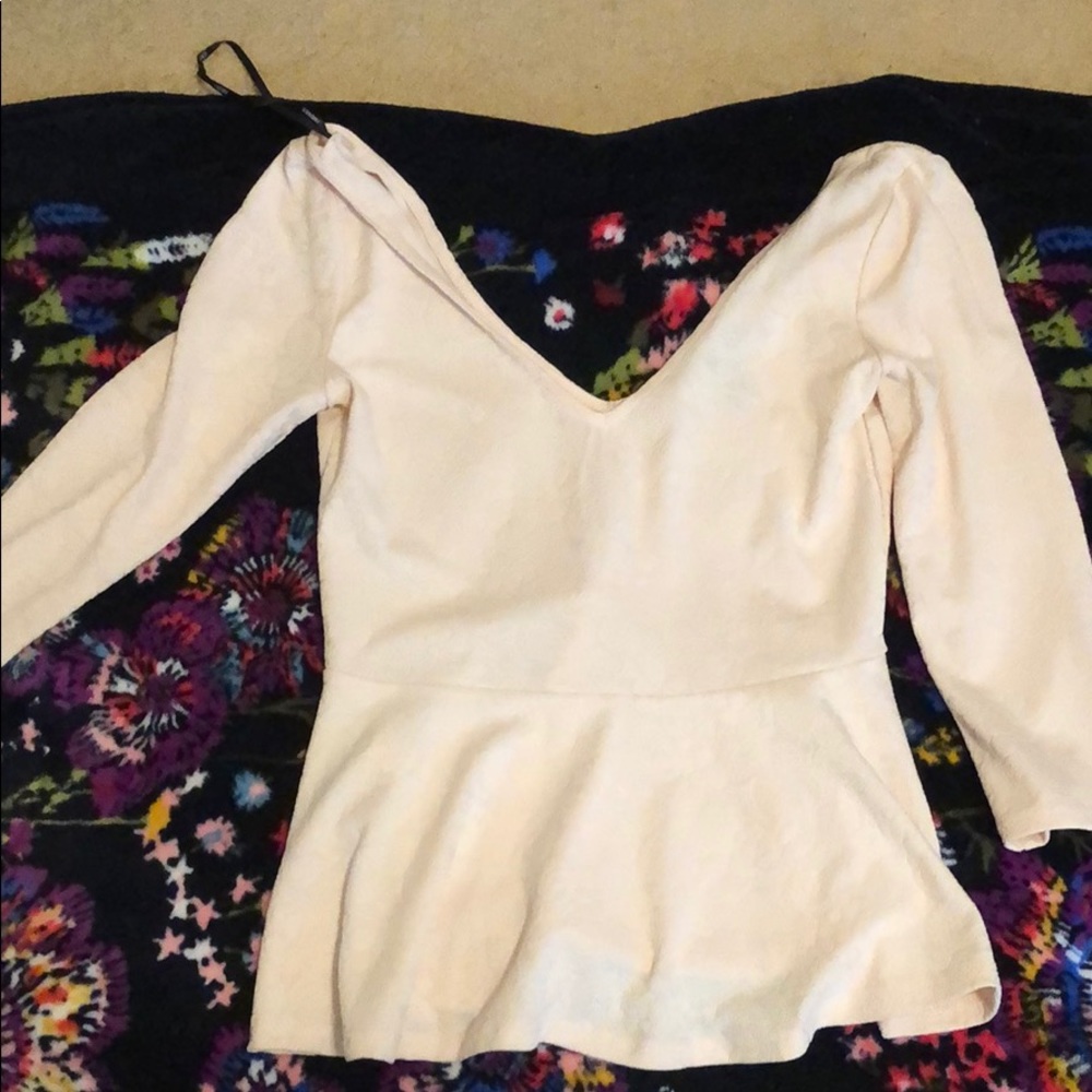 Forever 21 light pink peplum top